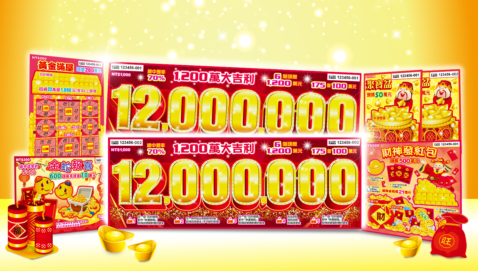 迎春樂刮再一波!台灣彩券推出5款新春刮刮樂